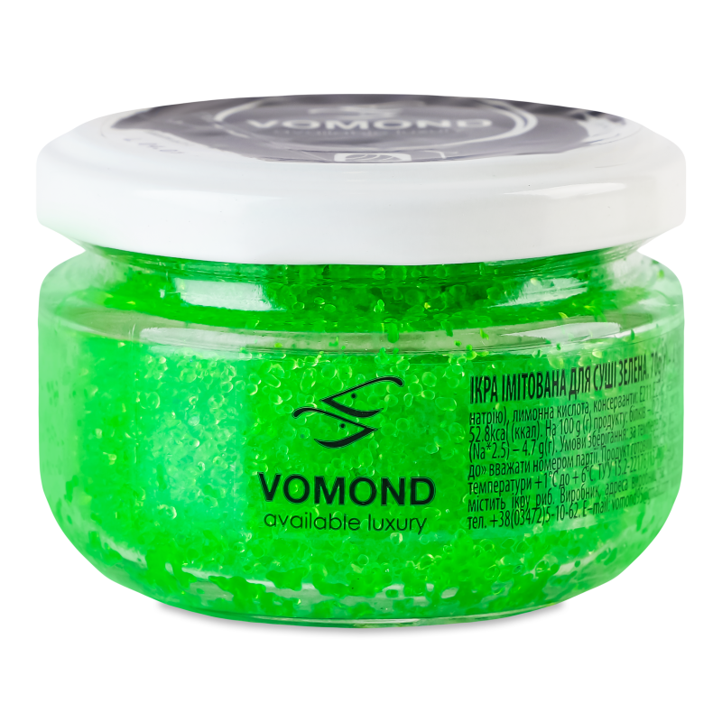 Ікра імітована д/суші зелена 70г твіст/б Vomond