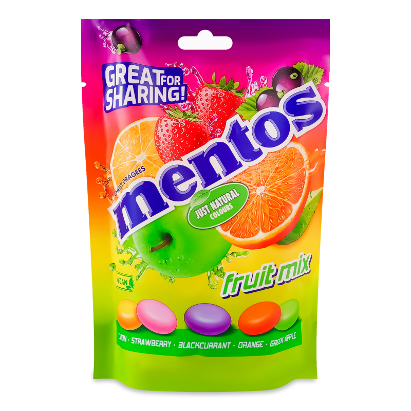 Драже жувальне Fruit mix 160г Mentos