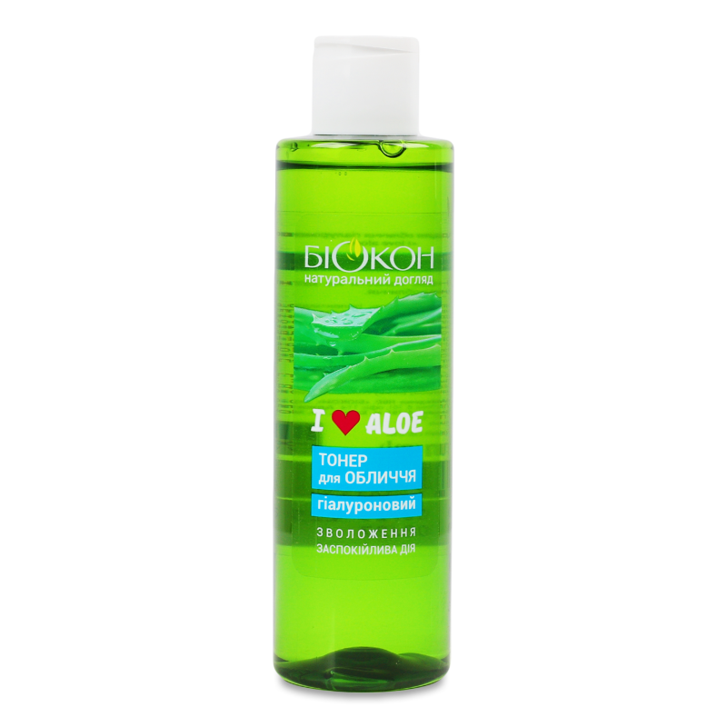 Тонер д/обличчя Ай лав алое гіалуроновий 200мл Біокон