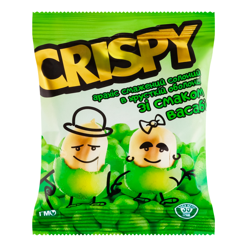 Арахис жареный соленый в хрустящей оболочке со вкусом васаби Crispy ...