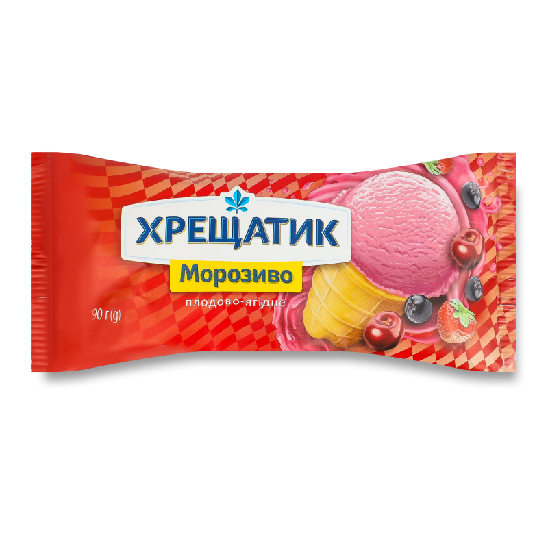 Морозиво плодово-ягідне вафельний стакан 90г Хрещатик