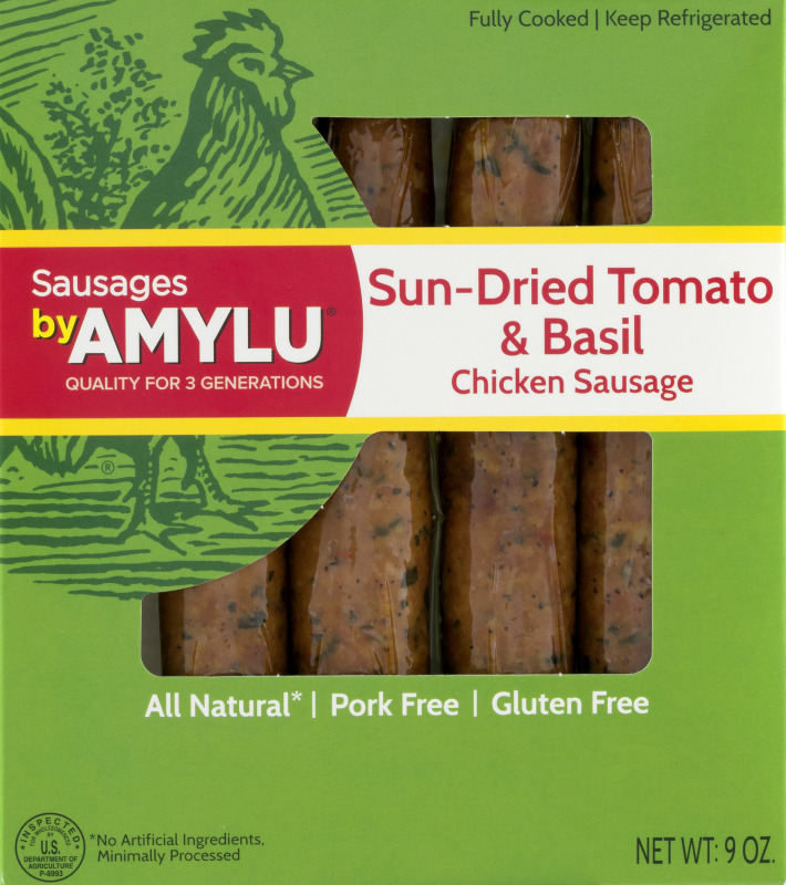 Sausages by Amylu SunDried Tomato & Basil Chicken Sausage Amylu