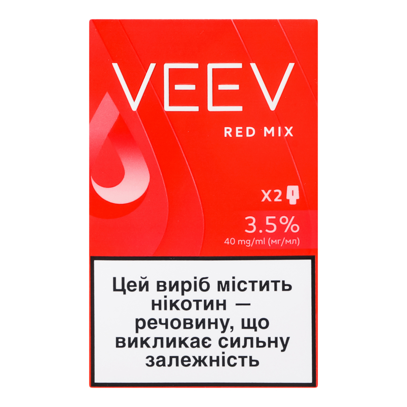 Картридж сменный 3.5% 1.5мл Red Mix Veev 2шт(7622100818755