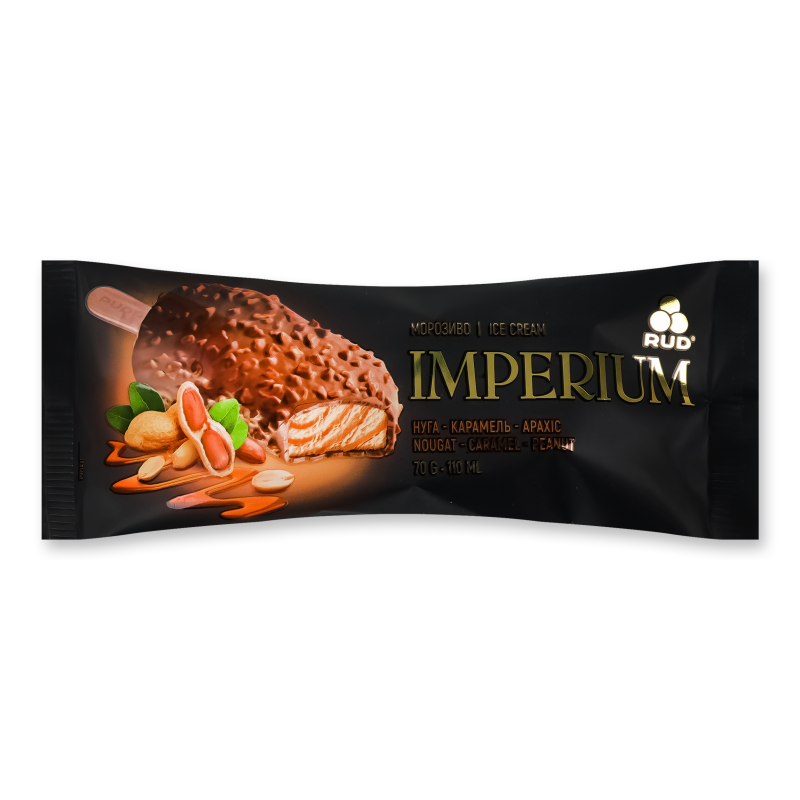 Морозиво Imperium Нуга-карамель-арахіс ескімо 70г Rud