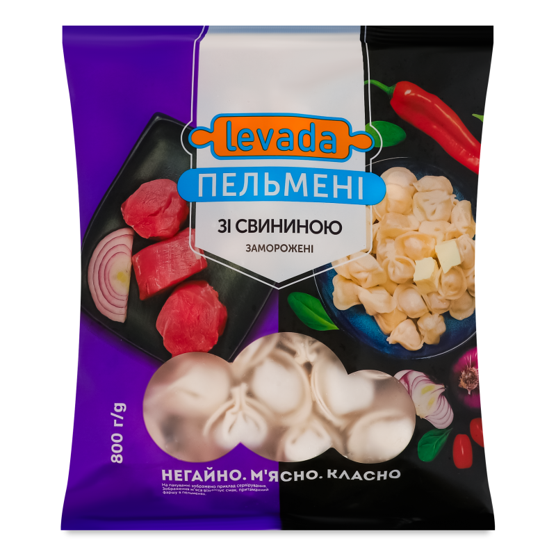 Пельмені з свининою 800г Levada
