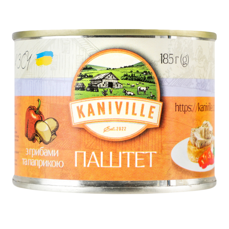 Паштет м'ясний з грибами та паприкою Kaniville з/б