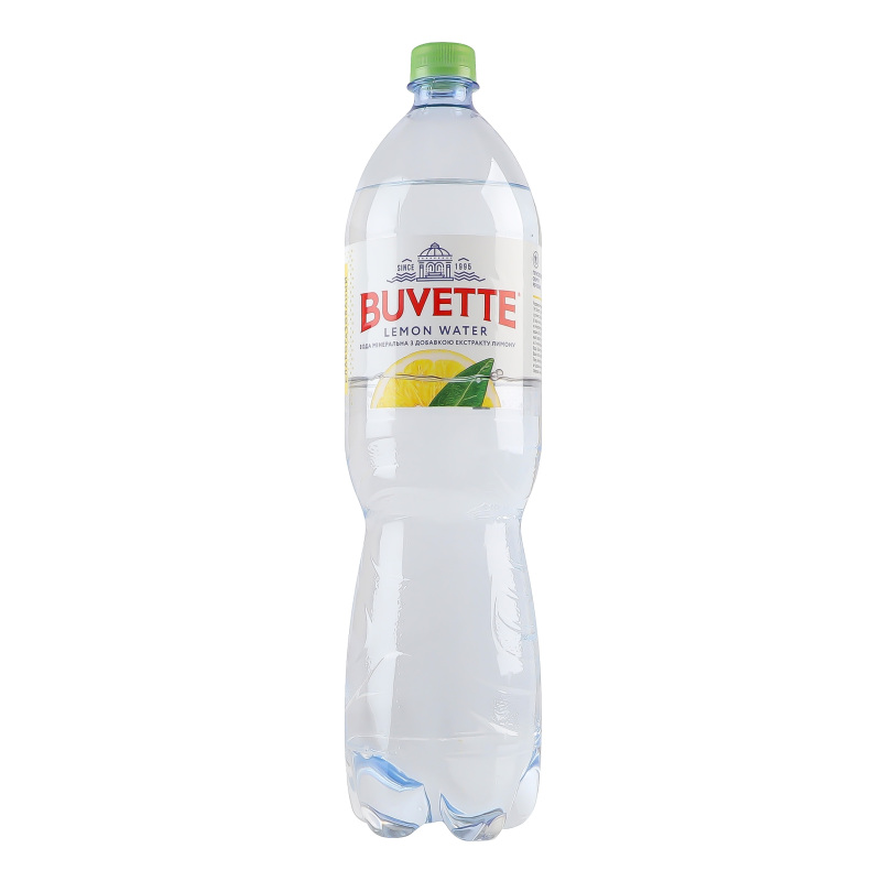 Вода мінеральна з добавкою екстракту лимону слабогазована Buvette п/пл