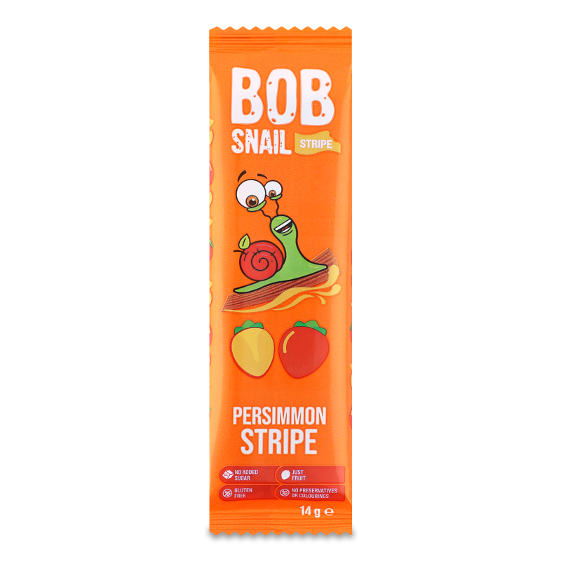 Цукерка фруктова Страйпс з хурми 14г Bob Snail