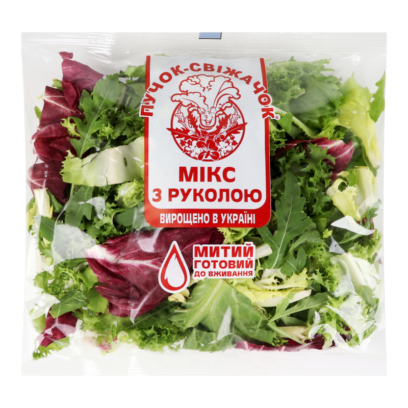 Салат Микс с рукколой Пучок-Свіжачок м/у 120г Пучок-Свіжачок ...