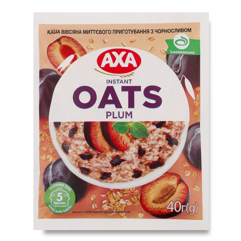 Каша миттєвого приготування вівсяна з чорносливом 40г Аха