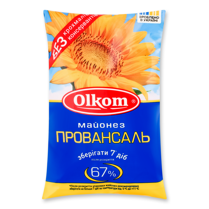 Майонез Провансаль 67% 200г п/е Olkom