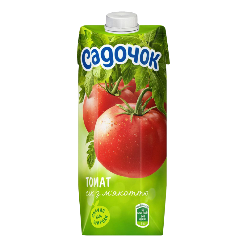 Сок с мякотью Томат Садочок т/п 500мл Садочок(4823063126571): купить в ...