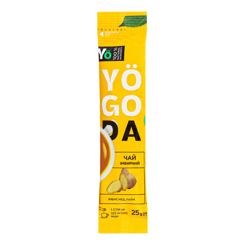 Концентрат напою безалкогольного Чай імбирний Yogoda м/у