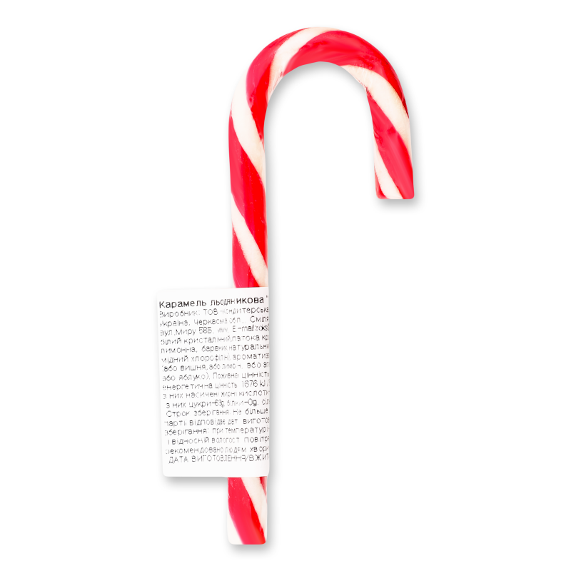 Карамель льодяникова Посох новорічний 12г Roks