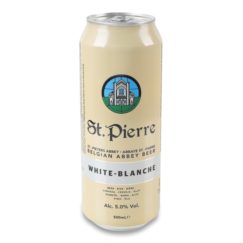 Пиво Бланш світле 5% 0,5л ж/б Ст. П”єр