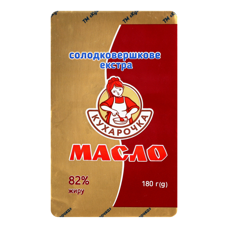 Масло солодковершкове 82% Екстра Кухарочка м/у