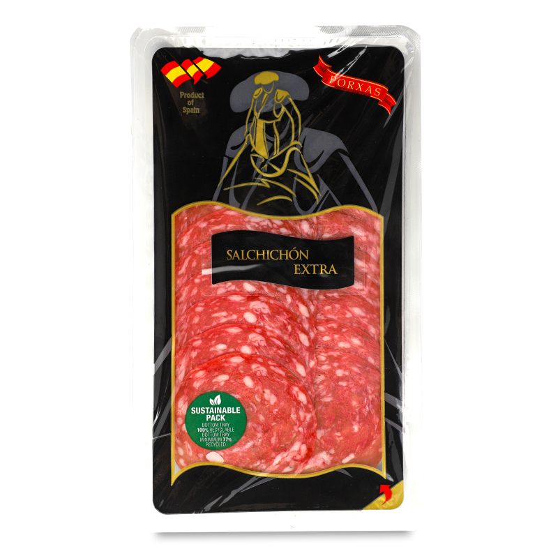 Ковбаса Salchichon Extra с/в нарізка 70г в/у Porxas