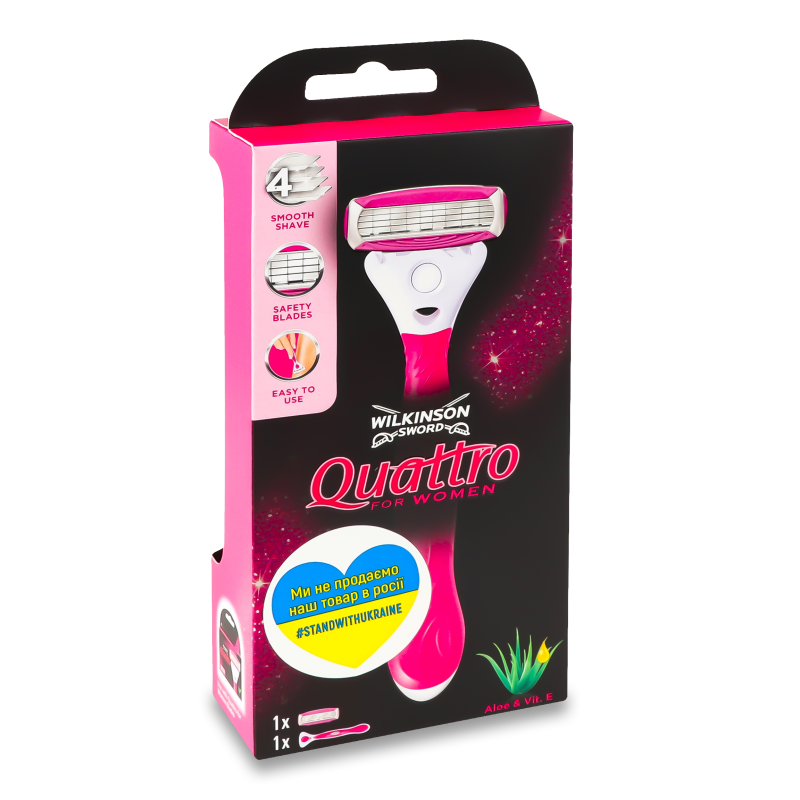 Станок д/гоління Кватро фо вумен+1картридж Вілкінсон Сворд