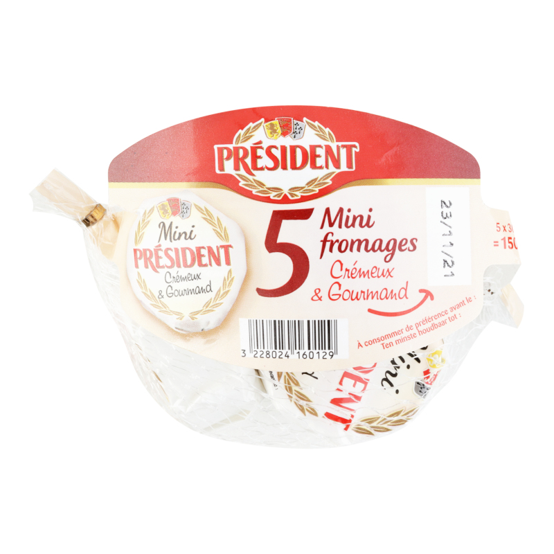 Сир 60% м'який Mini Cremeux&Gourmand President м/у 5х