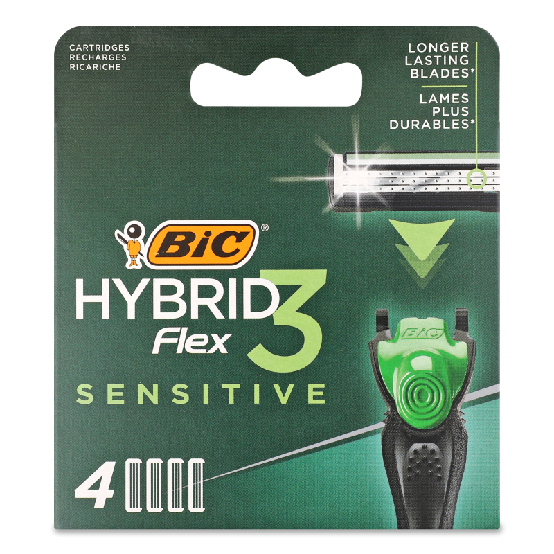 Картридж Флекс-3 Гібрід Сенсітів 4шт Бік