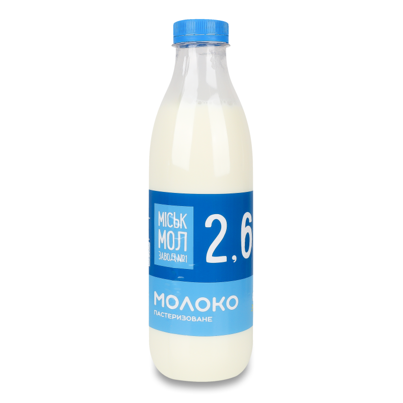 Молоко пастеризоване 2,6% 850г пет Міськмолзавод №1