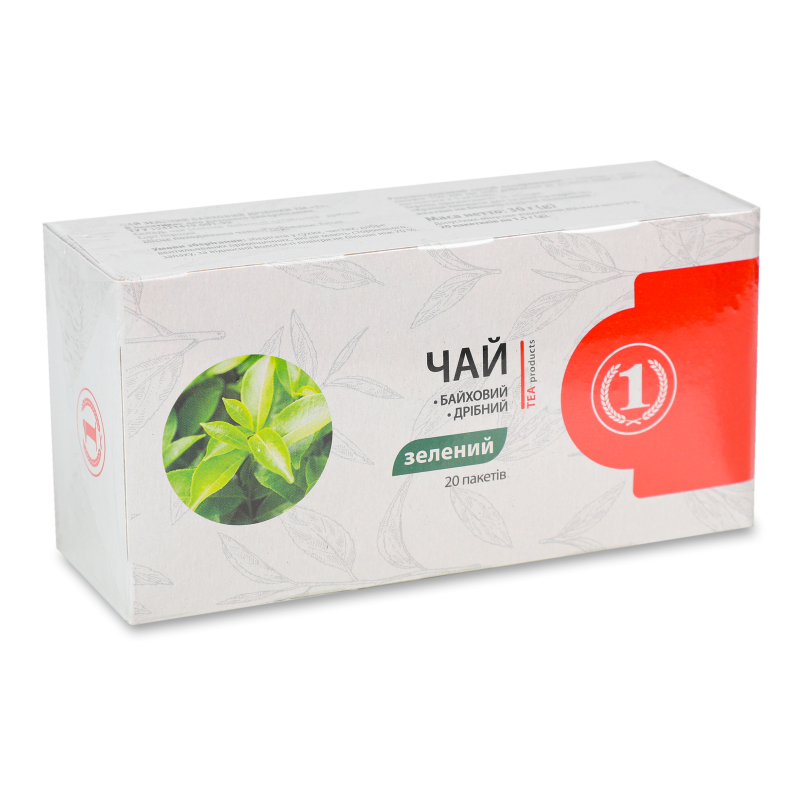 Чай зелений байховий китайський дрібний 20*1,5г ТМ “1”
