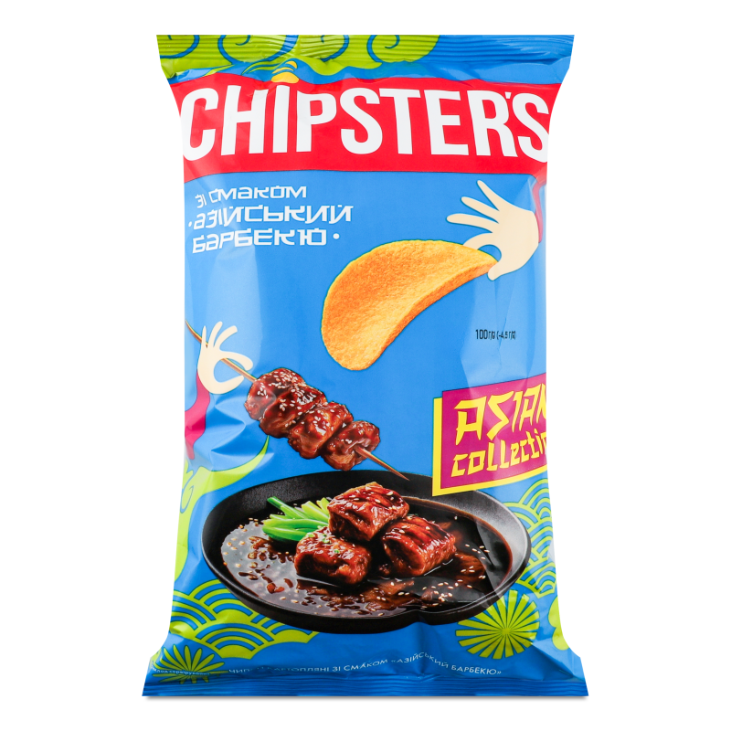 Чипси з смаком Азійський барбекю 100г Chipster’s