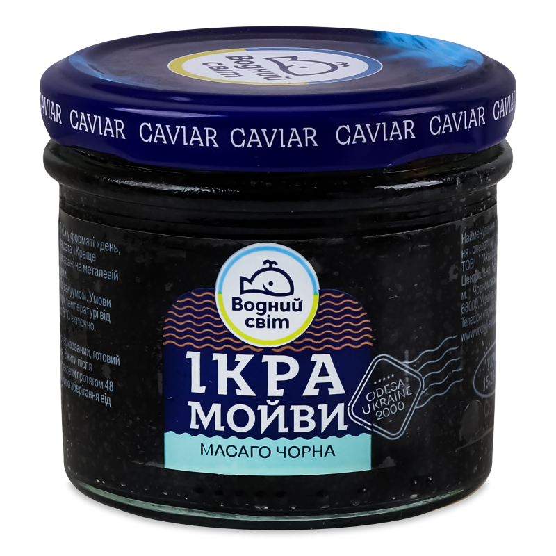 Ікра мойви Масаго чорна 100г твіст/б Водний світ
