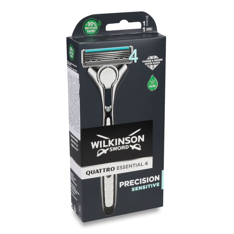 Станок д/гоління Кватро Пресішн Сенсатів+1картридж Вілкінсон Сворд