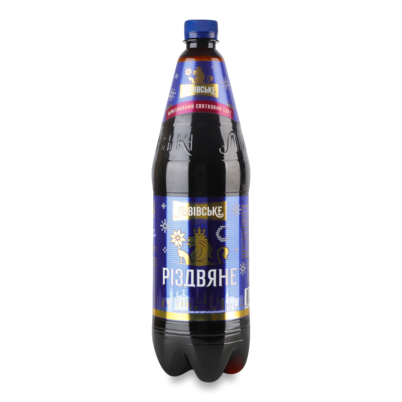 Пиво Різдвяне темне 4,2% 1,12л пет Львівське