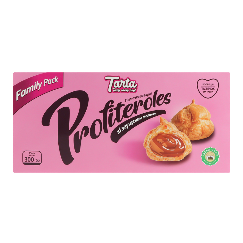 Тістечка заварні зі згущеним молоком Profiteroles Tarta к/у