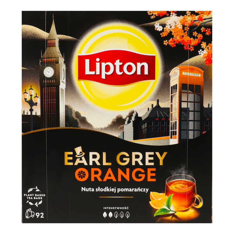 Чай чорний Orange Earl Grey Lipton к/у