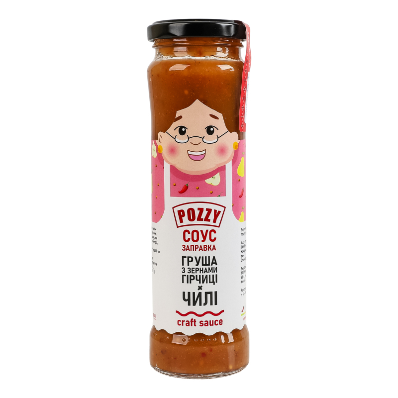 Соус-заправка Груша з зернами гірчиці х чилі Pozzy с/б