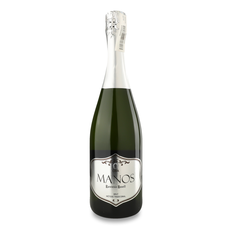 Вино ігристе Cava біле брют 11,5% 0,75л Manos