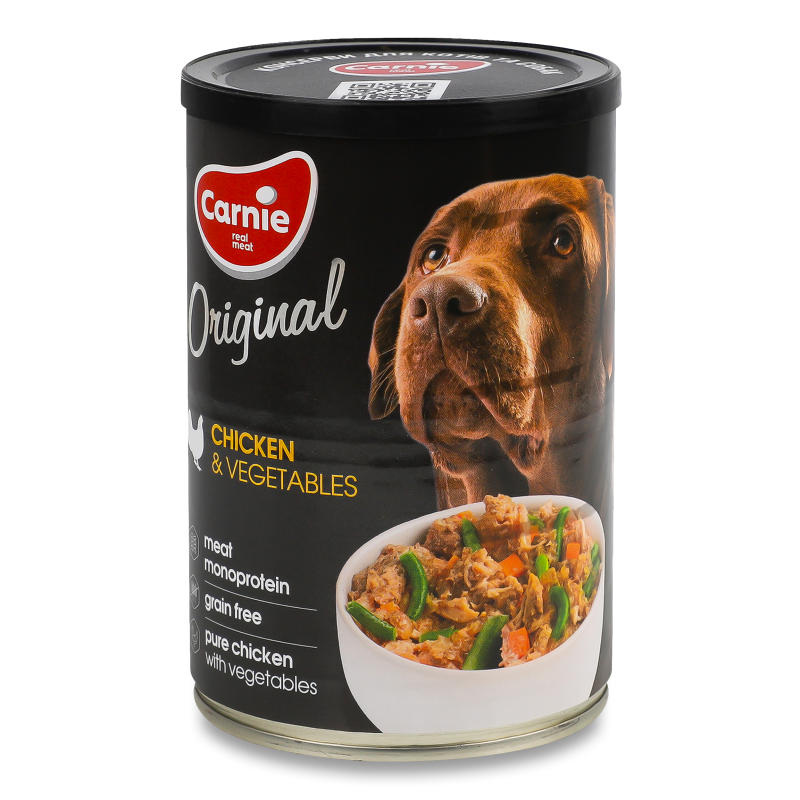 Корм д/дорослих собак Original Mono Protein Курка з овочами 400г ж/б Carnie