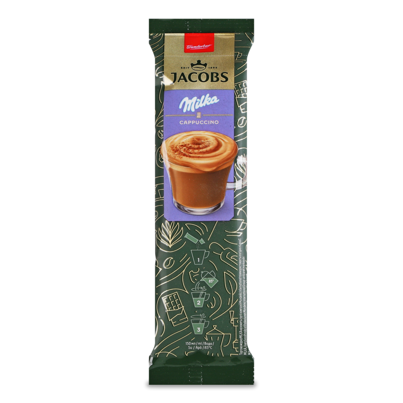 Напій кавовий 3в1 Milka Cappuccino 18г стік Jacobs
