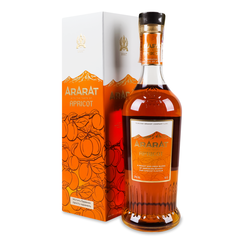 Напій алкогольний Apricot 35% 0,5л коробка Ararat