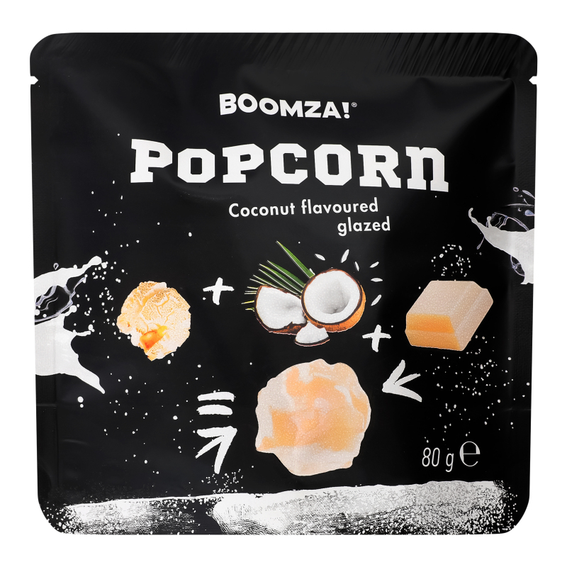 Попкорн карамелізований зі смаком кокосу глазурований Boomza! д/п