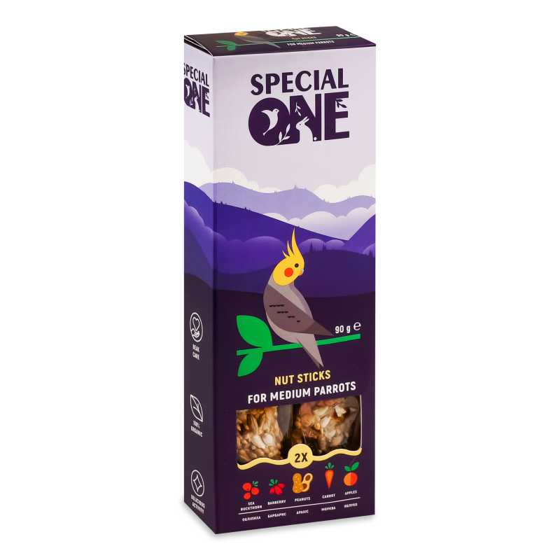 Ласощі д/середніх папуг Палички горіхові 90г Спешл Ван
