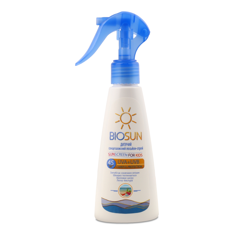Лосьон-спрей сонцезахисний дитячий БіоСан SPF45 150мл Біотон