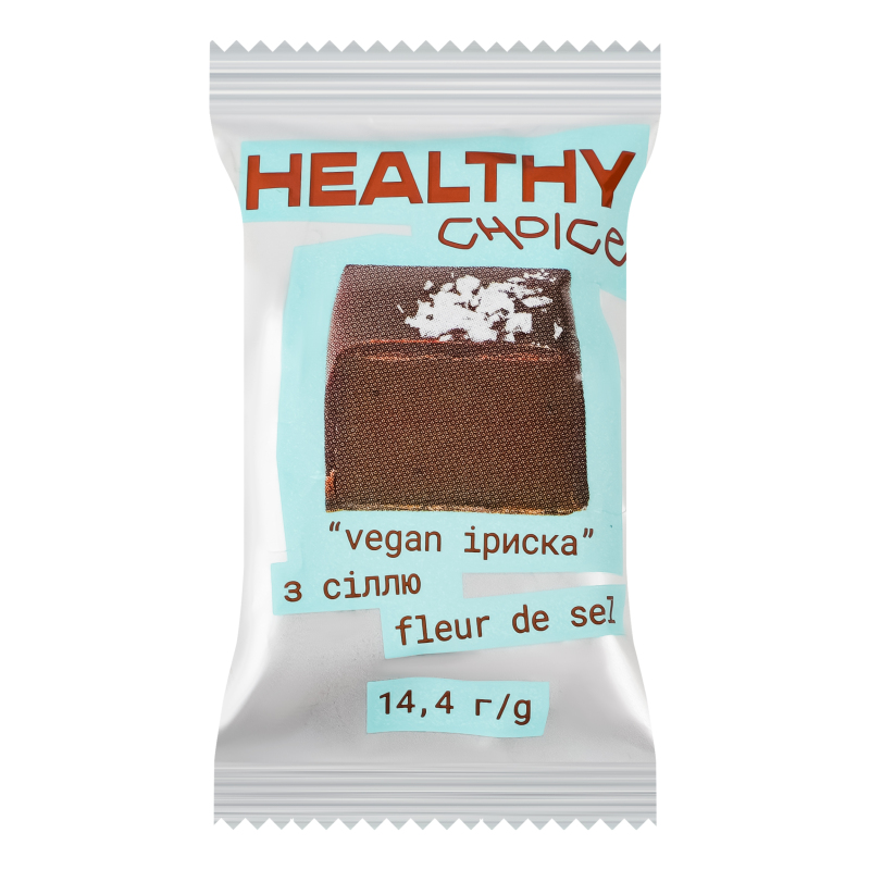 Цукерка шоколадна з сіллю fleur de sel Vegan іриска Healthy Choice м/у