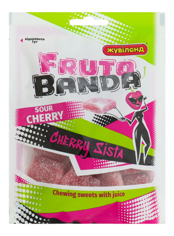 Цукерки жувальні Cherry Sista Fruto Banda Жувіленд м/у