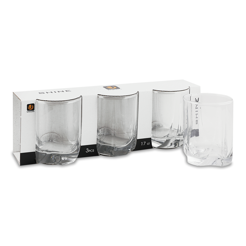 Склянка Шайн 170мл низька 3шт 94706-SL3B10 Юнігласс
