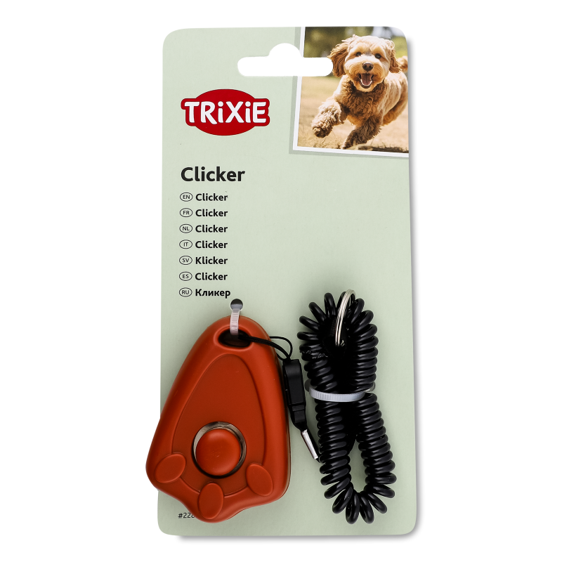 Брелок д/тварин Клікер з кнопкою та пружинним браслетом Тріксі