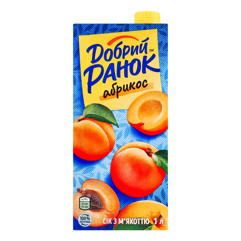 Сік з м'якоттю стерилізований Абрикос Добрий Ранок т/п