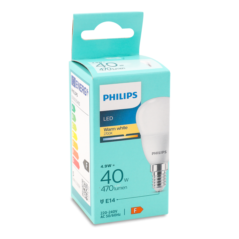 Лампа LED P45 40W E14 WW Philips