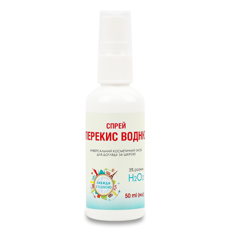 Розчин Перекис водню 3% 50мл спрей LekoPro