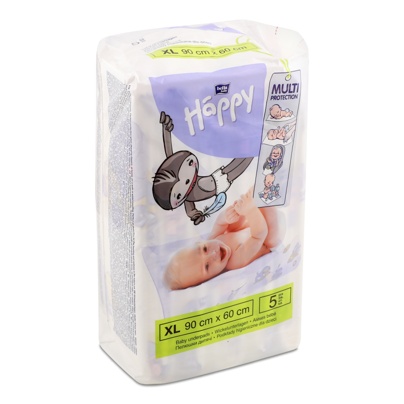 Пелюшки дитячі Хеппі 60*90см 5шт Белла