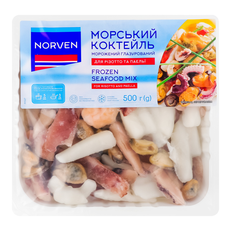 Коктейль морской мороженый глазированный для ризотто и паэльи