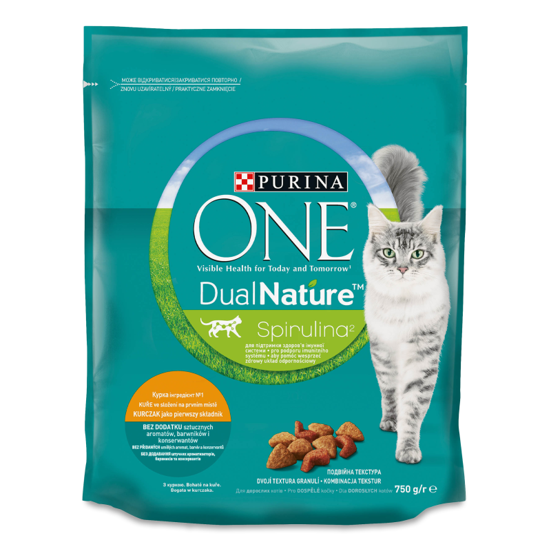 Корм д/котів Дуал Нейче з куркою та спіруліною 750г Пуріна Ван